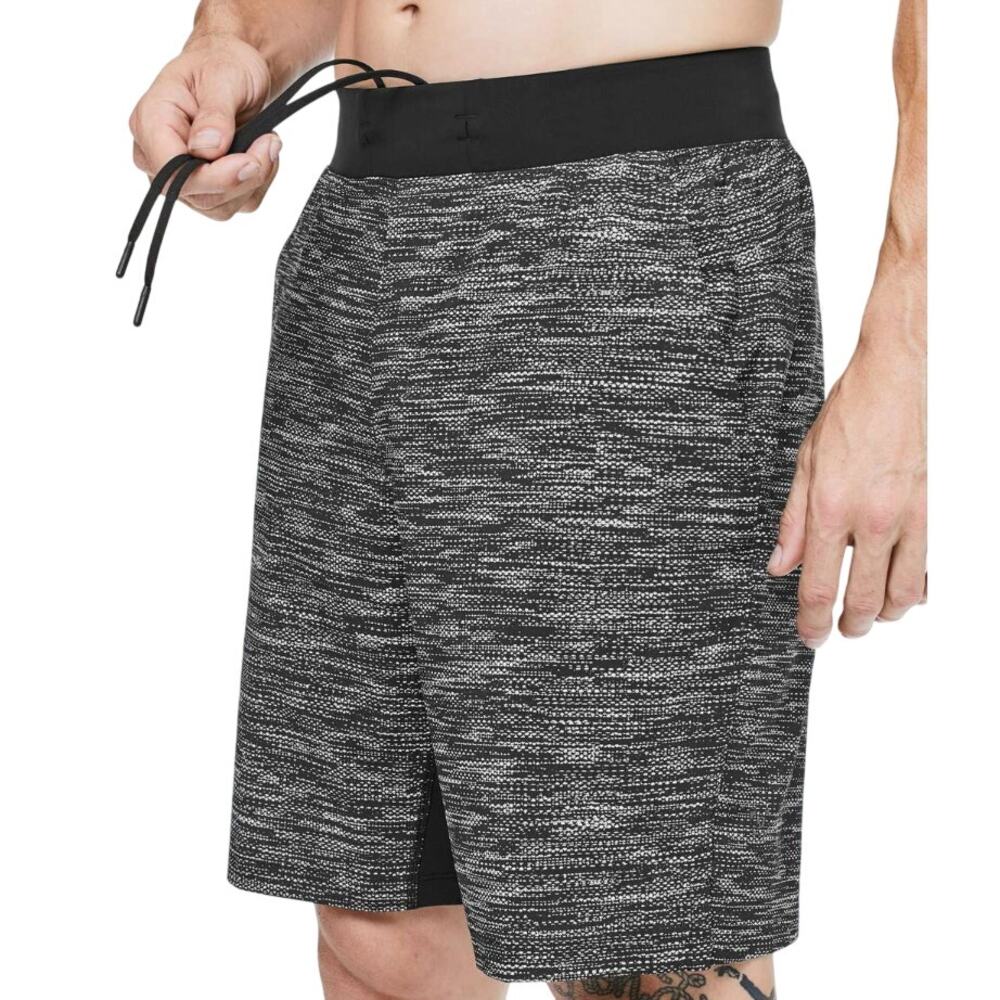 Lululemon T.H.E. Short Linerless 9" Men's Black White Size XXL EUC